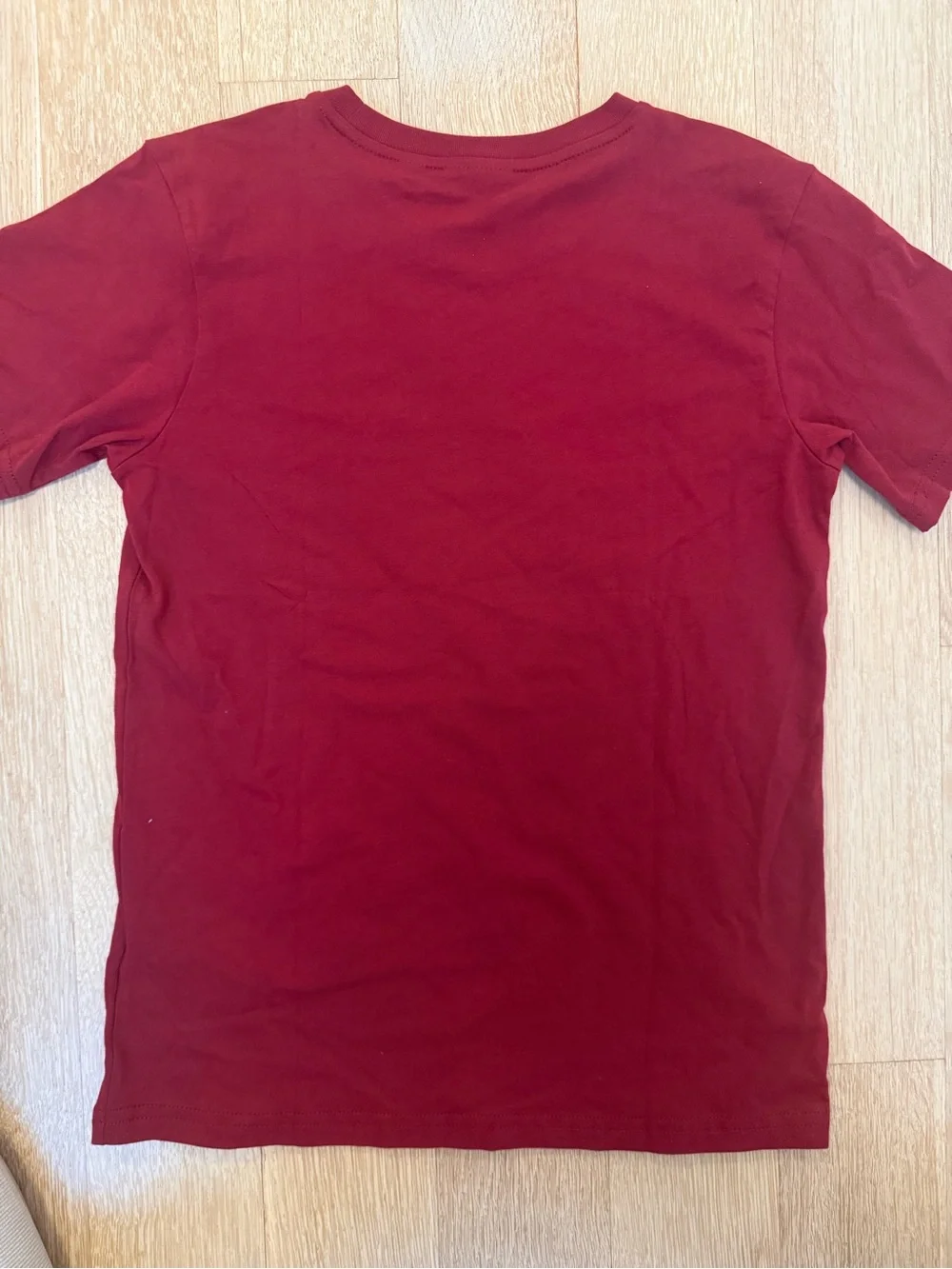 Lacoste Boys Maroon Crew Neck Cotton Tee NWOT